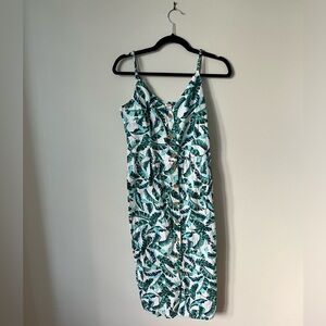 Joe Fresh Button Down Palm Print Dress
